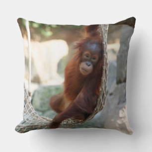 OrangUtan 001 Throw Pillow