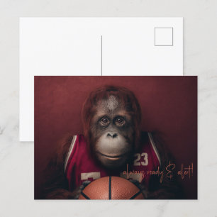 Orangutan Basketball Player Postcard