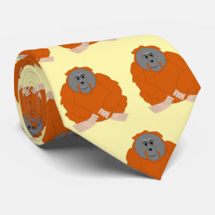 Orangutan Design Tie