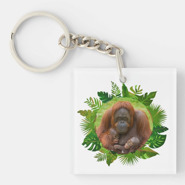 Orangutan Family Bond Keychain (Front)