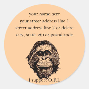 Orangutan Foundation International address labels
