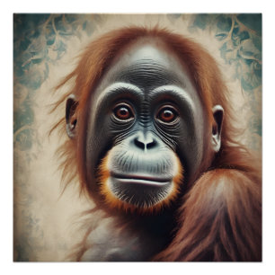 Orangutan no 6 Poster brillant