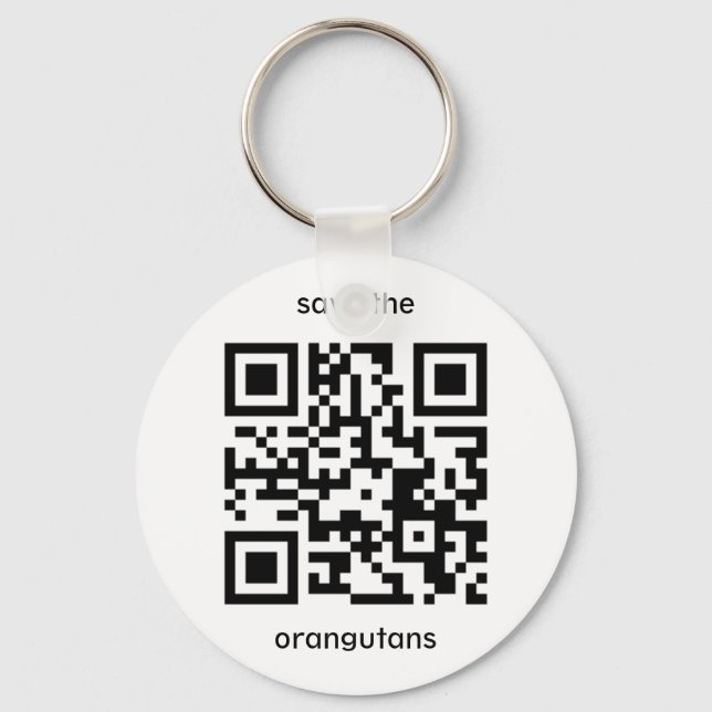 Orangutan QR code Keychain (Front)