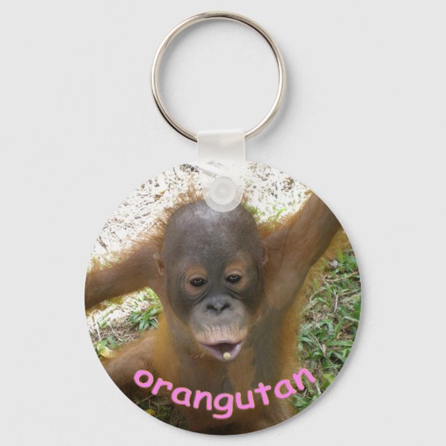 Orangutan Rainforest Snack Keychain (Front)