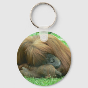 Orangutan Snoozing Keychain