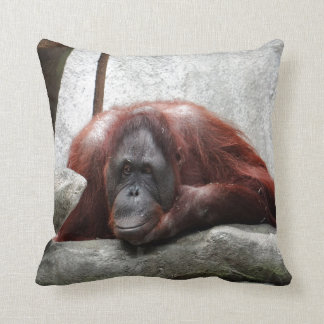 Orangutan Throw Pillow