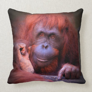 Orangutan Throw Pillow