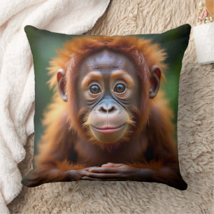 Orangutan Throw Pillow
