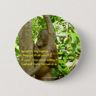 Orangutan Tribute 2 Inch Round Button