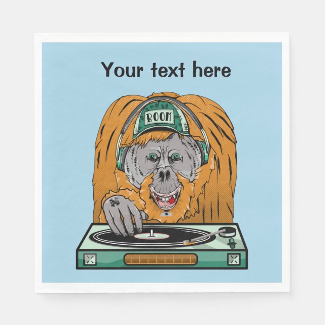 Orangutan Vinyl Record Napkin (Front)