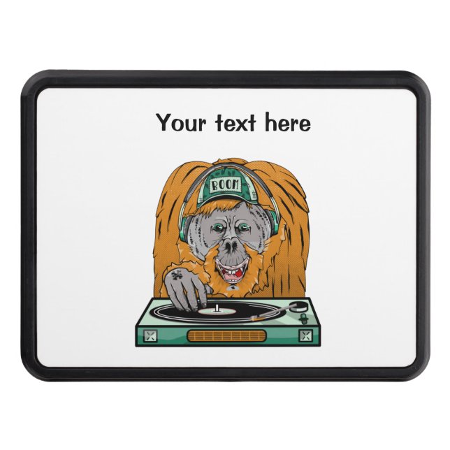 Orangutan Vinyl Record Trailer Hitch Cover (Front)