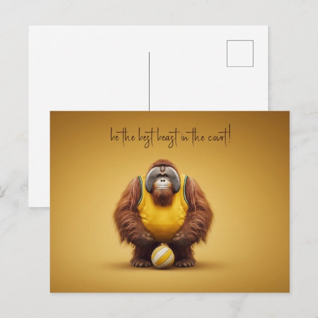 Orangutan Volleyball Player Postcard (Front/Back)