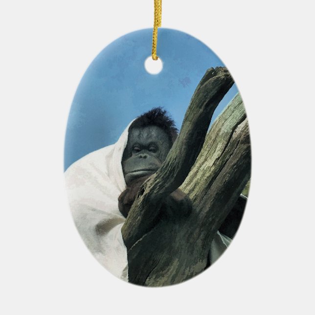 ORANGUTANS CERAMIC ORNAMENT (Front)