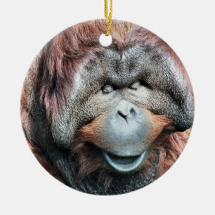 ORANGUTANS CERAMIC ORNAMENT