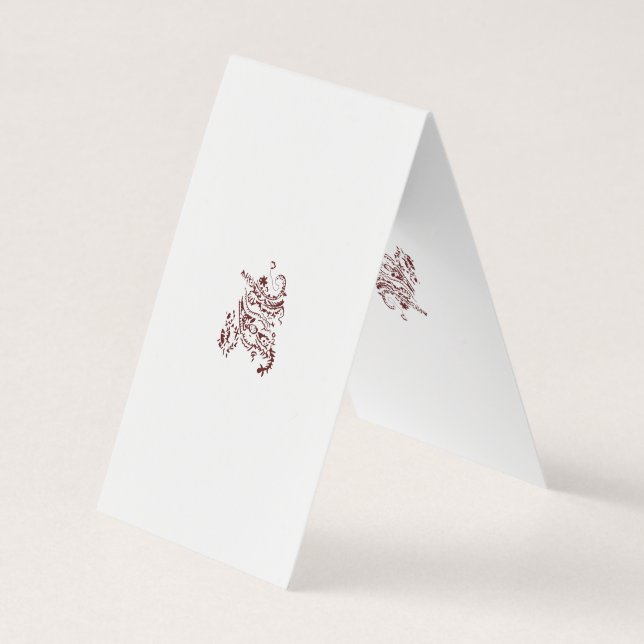 Orangy Red decorative Design Business Card (Back)