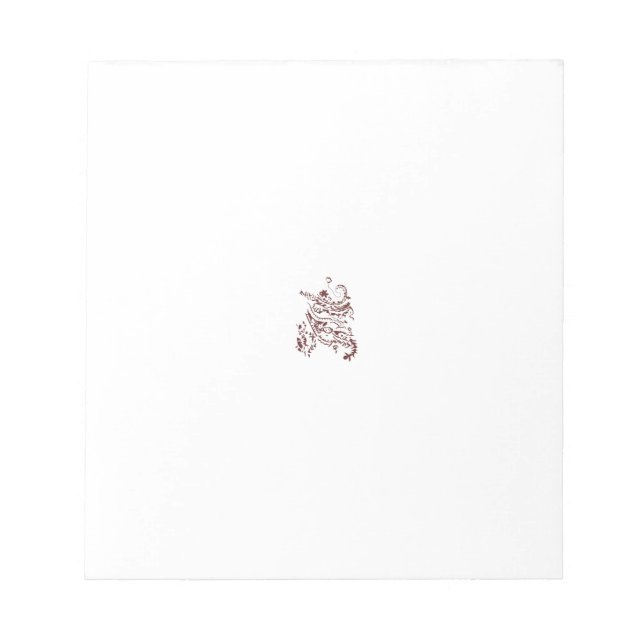 Orangy Red decorative Design Notepad (Front)