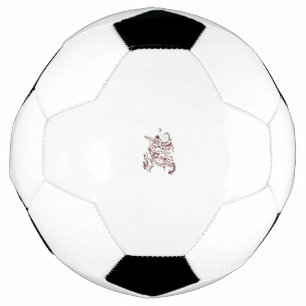 Orangy Red decorative Design Soccer Ball