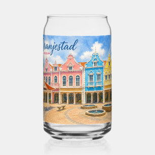 Oranjestad Aruba Caribbean Island Travel Souvenir Can Glass