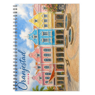 Oranjestad Aruba Caribbean Island Travel Souvenir Notebook