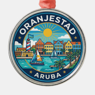 Oranjestad Aruba Metal Ornament