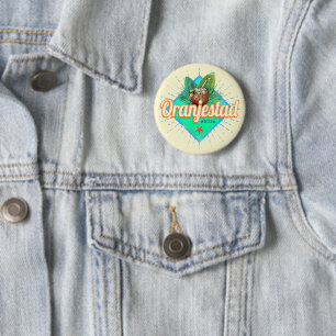Oranjestad Aruba Retro Vintage Caribbean Souvenir 2 Inch Round Button