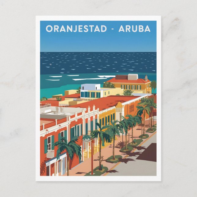 Oranjestad Aruba Vintage Postcard (Front)