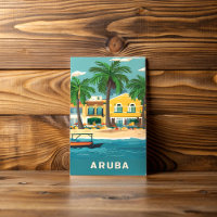 Oranjestad, Aruba Watercolor Painting
