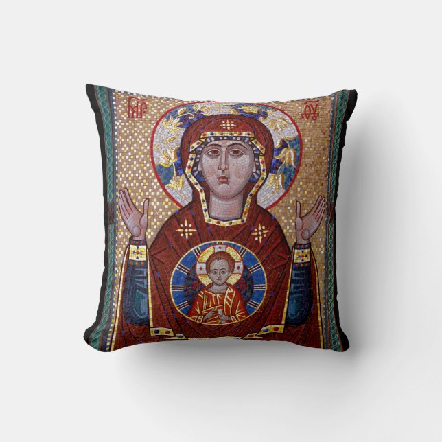 Oranta icon pillow - Orthodox Christian gift (Front)
