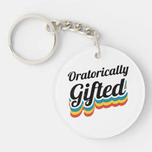 Oratorically Gifted Debate Team Squad Debater Keychain
