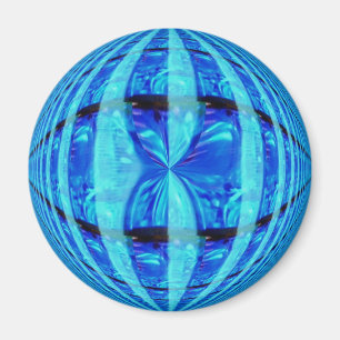 Orb Blue frigo aimant rond