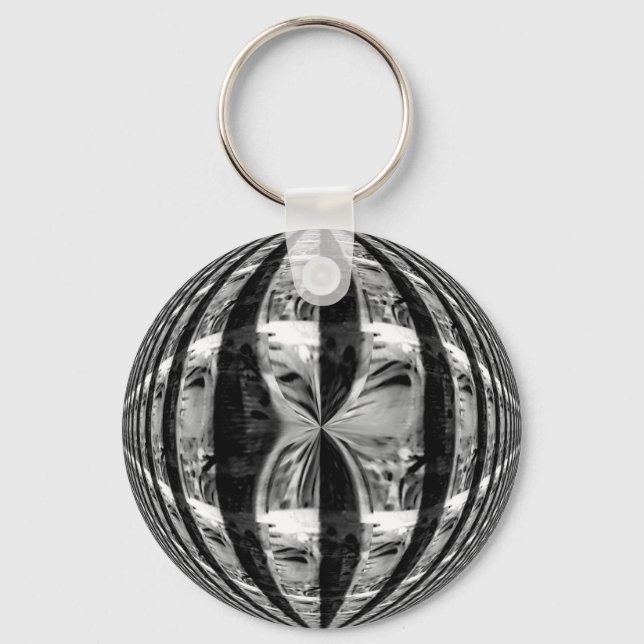 Orb 'Chrome' Black keychain (Front)