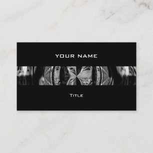 Orb Chrome Black stripe business card black back