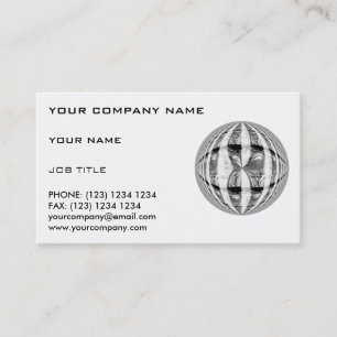 Orb Chrome carte de visite blanc
