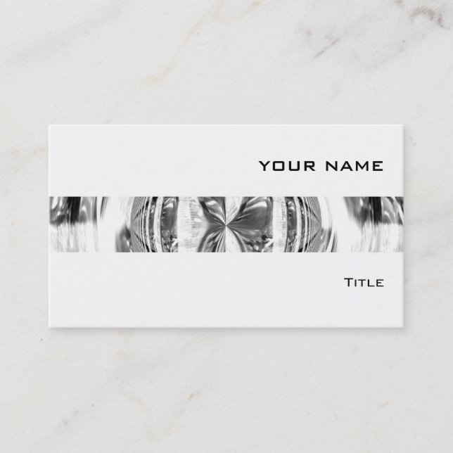 Orb Chrome stripe business card white (Front)