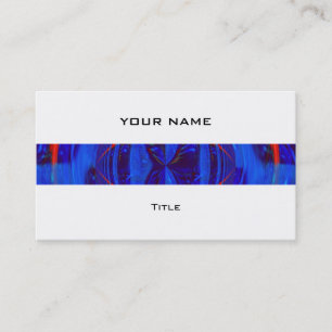 Orb Dark Blue stripe business card white back