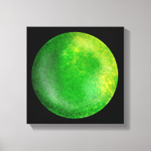 Orb en galaxie verte - toile Emeraude