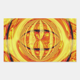 Orb Gold sticker rectangle