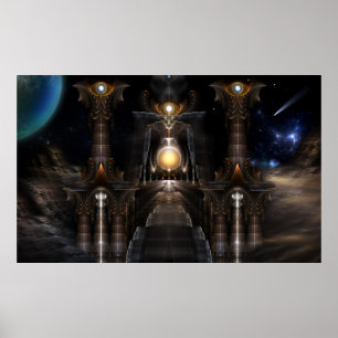 Orb Of Acrellis Fractal Art Wall Poster