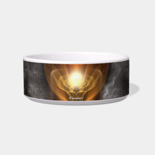 Orb Of Light Fractal Art Pet Bowl
