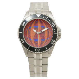 Orb Red print watch