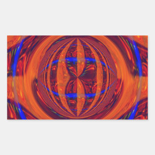 Orb Red sticker rectangle