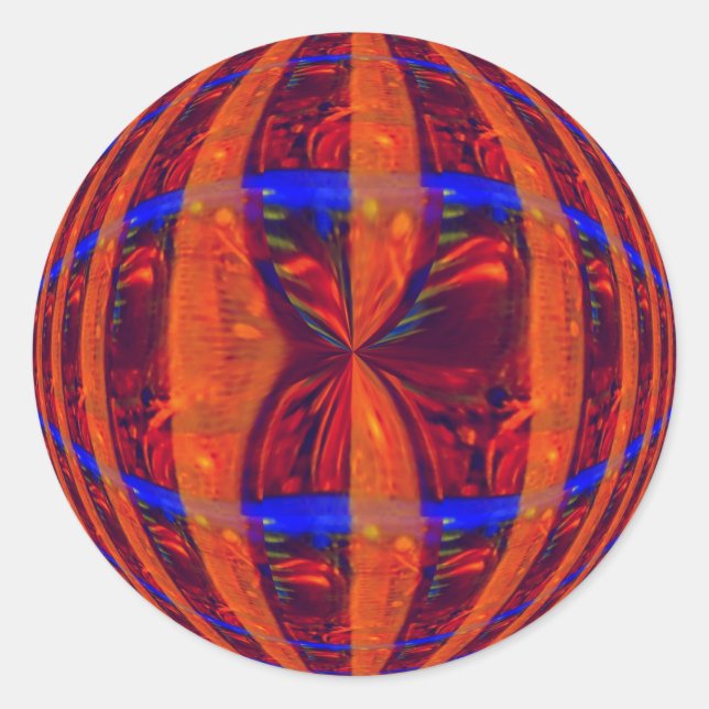 Orb Red sticker round (Front)
