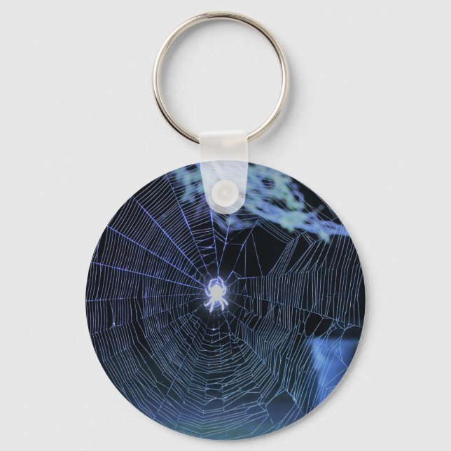 Orb Weaver at night Keychain (Front)