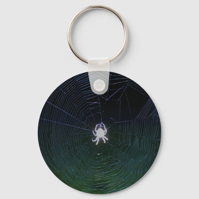Orb Weaver Spider at night   Keychain (Front)