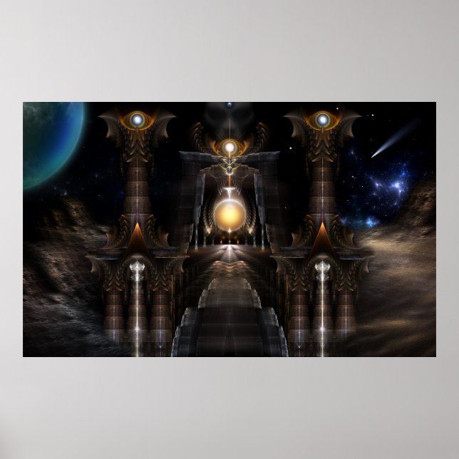 Orbe D'Acrellis Fractal Art Wall Poster (Devant)
