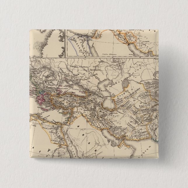 Orbis terrarum regni Persici tempore 2 Inch Square Button (Front)
