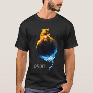 ORBIT" Elemental Fire & Ice Globe Graphic T-Shirt