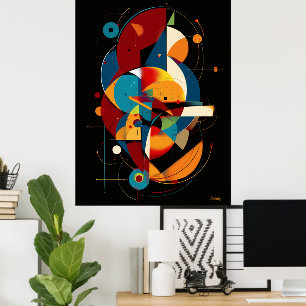 Orbital Alignment – Modern Geometric Abstract Poster