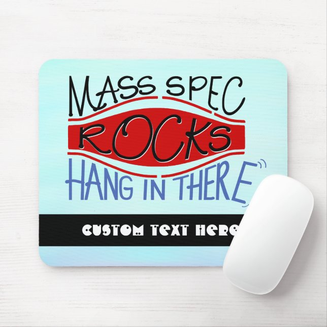 Orbitrap "Mass Spec Rocks", custom text Mouse Pad (With Mouse)