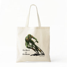Orc Cyclist Bike Racing Fantasy Art Budget Tote